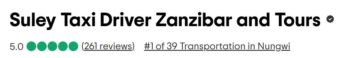 Tripadvisor Traveller's Choice Winner Nungwi 2024